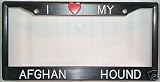 Black Plastic I Love My Afghan Hound Frame