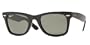 Genuine Ray-ban RB 2140 - Original Wayfarer (50-22, (901/58) Black / Crystal Green Polarized)
