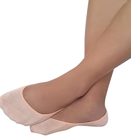 The Little Bamboo Women's No Show Socks - 3 Pairs - Slip-Resistant Heel, Anti-Odor, Anti-Bacterial, Bamboo Fibers For Smooth, Silky Feel, Easy to Clean - One Size - Peach
