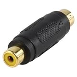 Composite Video RCA Female to S-Video SVHS Male Adapter Gold Plated Connectors