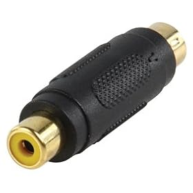 Composite Video RCA Female to S-Video SVHS Male Adapter Gold Plated Connectors
