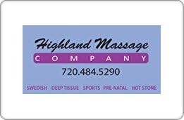 Highland Massage Company Gift Card ($25)