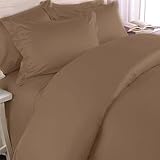 MARRIKAS 650TC Egyptian Cotton CALIFORNIA KING SOLID TAUPE Duvet Cover Set