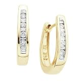 Diamond Hoop Earrings 1/4ctw
