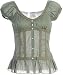 Fang Cotton Corset With Ruffle Top