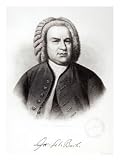 Portrait of Johann Sebastian Bach Art Giclee Poster Print by V. Weger, 18x24