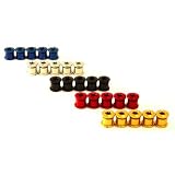 CarbonTi チェーンリング固定ボルト ROAD(5males＆5females)レッド female