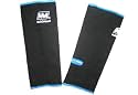 Muay Thai Pro Ankle Supports - Black with Blue Trim