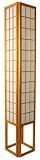 Asian Decor - 72 Window Pane Japanese Style Wood & Paper Shoji Lantern Oriental Lamp Honey