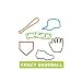 NEW Pk of 24 GLOW IN THE DARK Rubber Bands CRAZY BASEBALL (OR SOFTBALL)
