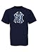 New York Yankees Youth Textured Stitch Logo T-Shirt, Size= X-Large