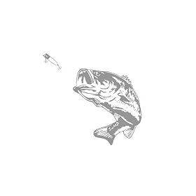 Sudden Shadows Bass Fishing Wall Art Sticker Mural