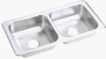 33x22x5-1/2 SS DBL Sink