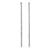 Eve's Addiction Long CZ Drop Silver Earrings