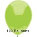 100 Party Balloons - 11" Round Latex, Kiwi Lime Green
