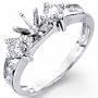 14Kt White Gold Munificent Diamond Engagement Ring Semi Mount Setting