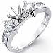 14Kt White Gold Munificent Diamond Engagement Ring Semi Mount Setting