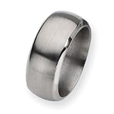 Contemporary Titanium Beveled Edge 10mm Satin and Polished Band Size 8-14 - by Chisel