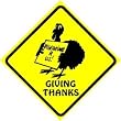 GIVING THANKS sign * turkey vegetarian CUTE