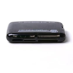 Mini All-in-1 Memory Card Reader Black Compatible with: Secure Digital: miniSD (with adapter), microSD/TransFlash (with adapter), Compact Flash.