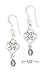 Sterling Silver Celtic Knot Gray FW Pearl Dangle Earrings