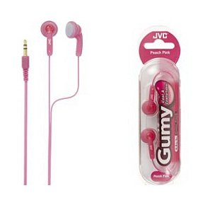JVC Pink Gummy Headphones HA-F130-P