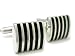 Black Enamel Striped Cufflinks Gift Boxed By Cuff4U