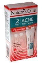 Nature's Cure Two-Part Acne Treatment System, for Women, 1 month supply (60 Tablets, 1 Ounce Cream)