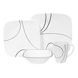 Square Simple Lines 16 Piece Dinnerware Set Square Simple Lines 16 Piece Dinnerware Set