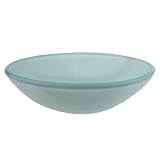 Elements of Design EVSPFG1 Designer Fauceture Tempered Glass Designer Bathroom Vessel, Light Green Frost