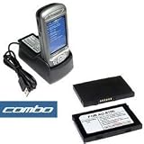 HTC Cingular Tytn / 8525 / Jasjam / Hermes PDA Smartphone Accessory Bundle Kit- USB Hot Sync Cradle Twin Desktop with Spare Battery Charger Slot + Standard Lithium-ion Battery