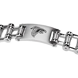 Stainless Steel Atlanta Falcons Logo ID Bracelet