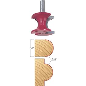 Freud 82-120 5/8-Inch Radius Half Round Router Bit with 1/2-Inch Shank