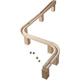 HABA Horizontal Marble Track - S Bend or U Turn Wooden Marble Ball Track Set Accessory
