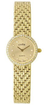 Condor Watches, Condor 14K Solid Gold Women's Watch - Diamond Bezel & Markers, Womens Watches, Womens Condor Watches