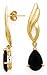 14K BLACK ONYX 12X8MM DANGLE EARRINGS
