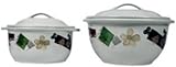 Corelle Coordinates 4-Piece Casserole Bake-and-Serve Set, Textured Leaves