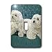 Dogs Maltese - Two Maltese - Light Switch Covers - single toggle switch