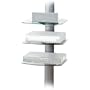 OmniMount TRIAP Adjustable 3 Shelf Wall System with Cable Management - Platinum