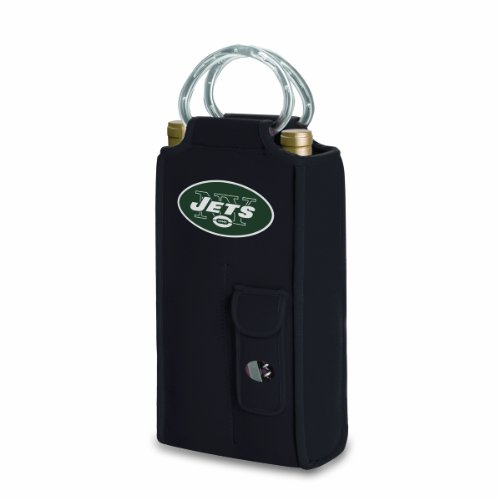 NFL New York Jets Metro Brunello Insulated Neoprene Two-Bottle Wine Tote with Corkscrew at Amazon.com