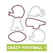 24 GLOW Rubber Bands Bandz Bracelets CRAZY FOOTBALL