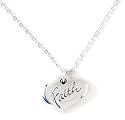 Sterling Silver "Women of Faith" Heart Pendant by Bob Siemon, 18"