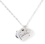Sterling Silver "Women of Faith" Heart Pendant by Bob Siemon, 18"