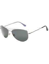 Kate Spade Ladies Ally Polarized Aviator Sunglasses,Silver Frame Gray Lens,one size by Kate Spade