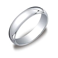 Men's 10k White Gold 5mm Traditional Wedding Band Ring, Size 9