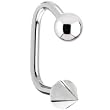 14 Gauge Surgical Steel Ball Cone Lippy Loop Labret