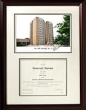 IMAGE OF Kent State University Scholar Scholar Mahogany Framed Lithograph w/Diploma Opening