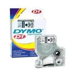 Dymo Schriftband Kassette Dymo f�r D1, 12 mm x 7 m, schwarz auf transparent