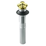 Buy Kohler K-7127-2BZ Lavatory Drain with Non-Removable Metal Stopper, Less Overflow,... by Kohler