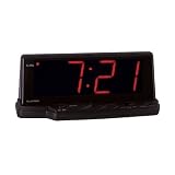 Electric Digital Alarm Clock Prelude Jumbo Red LED Display